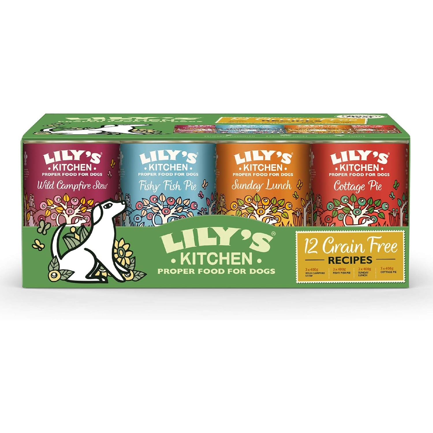 Lilys Kitchen Grain Free Recipes 12 x 400g Cans Multipack