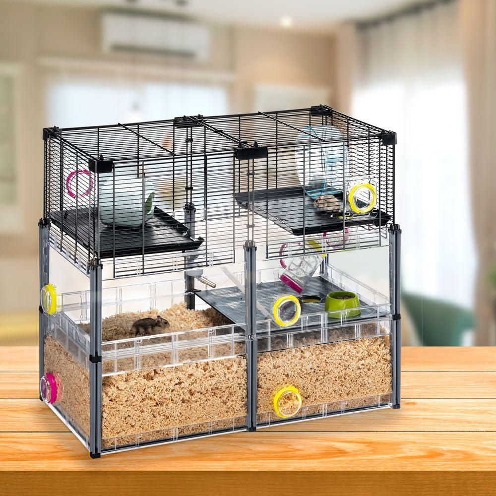 Ferplast Multipla Hamster Crystal Cage with Accessories