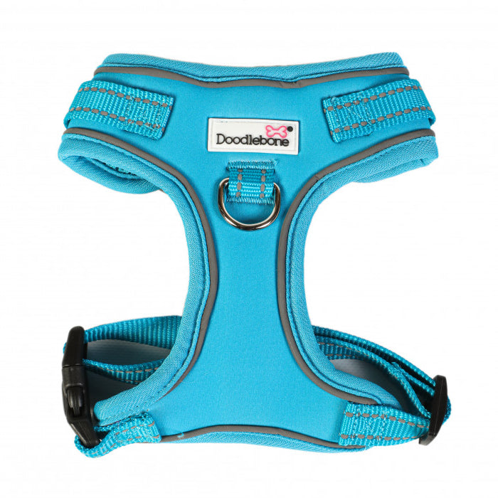 Doodlebone Adjustable Airmesh Dog Harnesses Aqua 5 Sizes