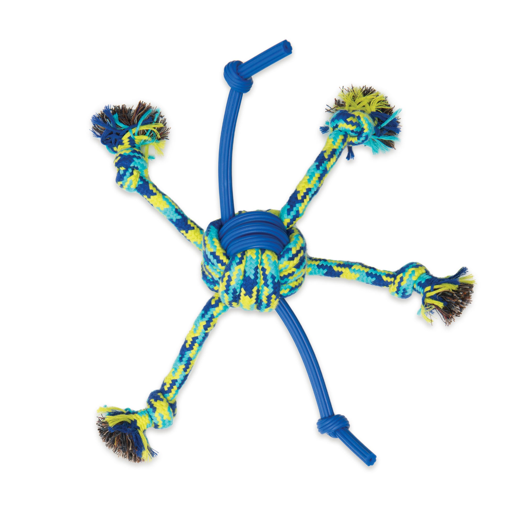 Zeus Fitness Dog Toys Rope and TPR Spider Ball 31cm