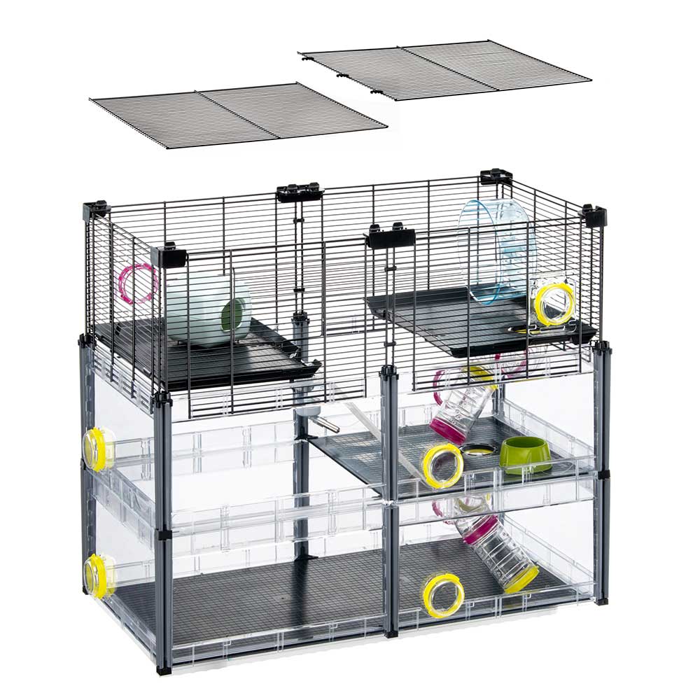 Ferplast Multipla Hamster Crystal Cage with Accessories