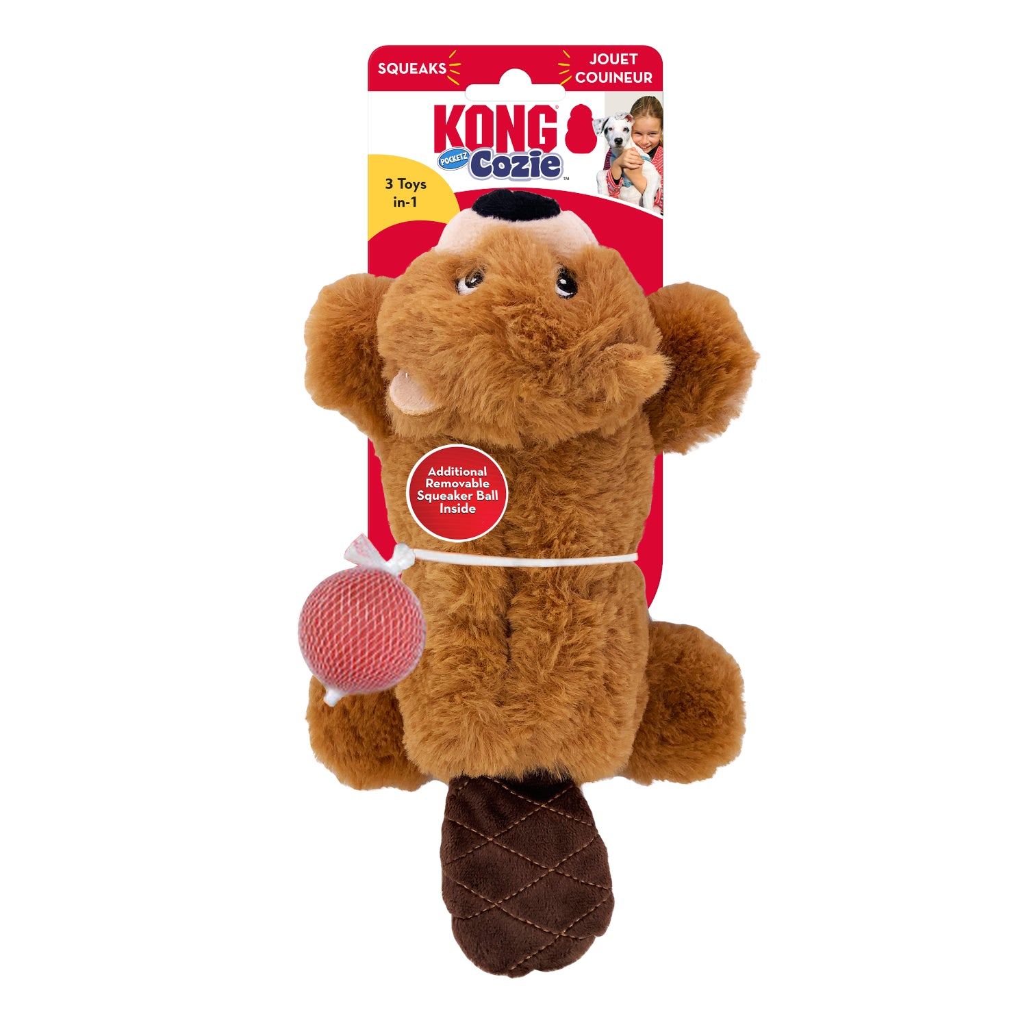 KONG Cozie Pocketz Beaver