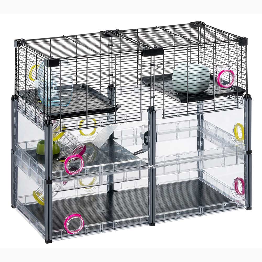 Ferplast Multipla Hamster Crystal Cage with Accessories