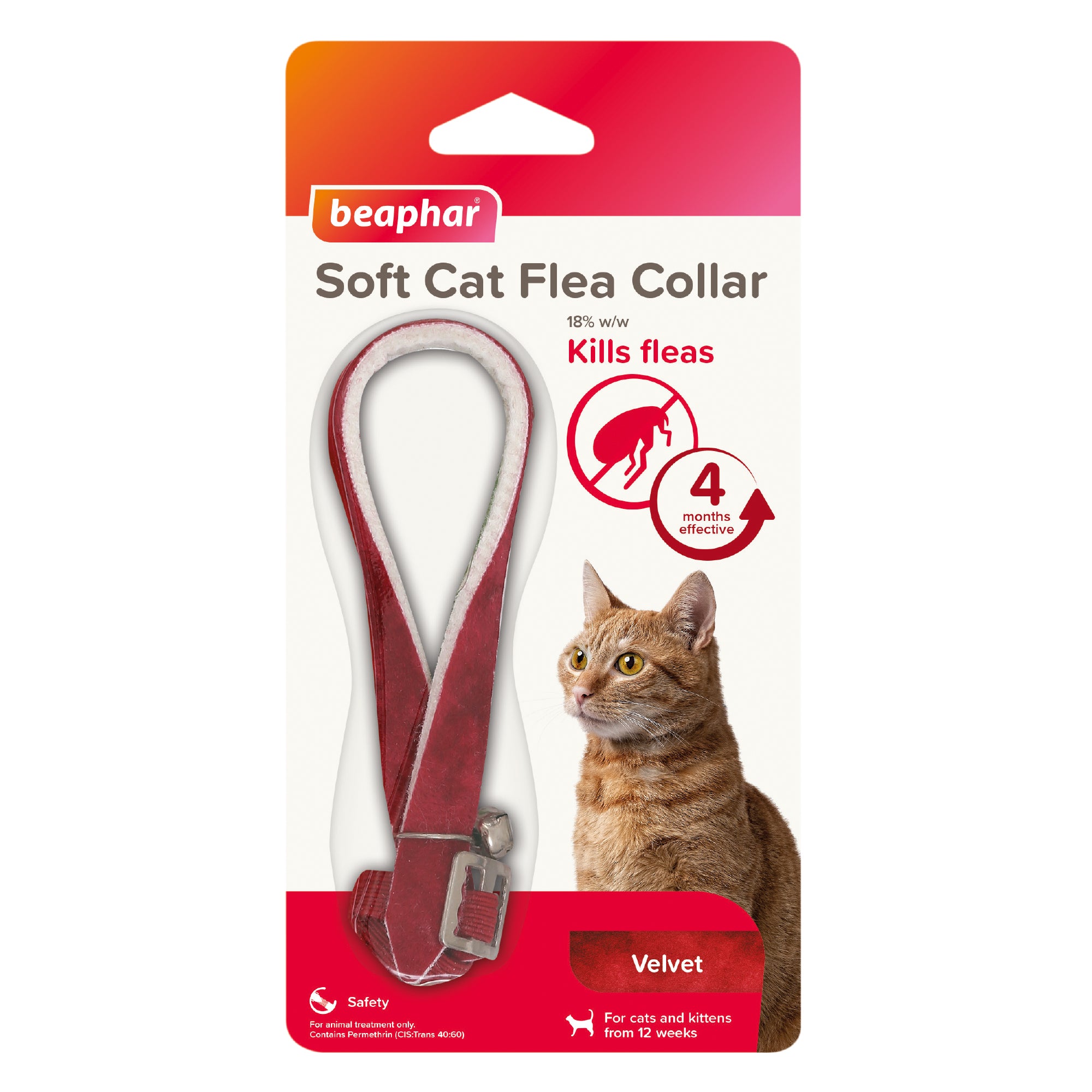 Beaphar Cat Collar Kills & Prevents Fleas Velvet