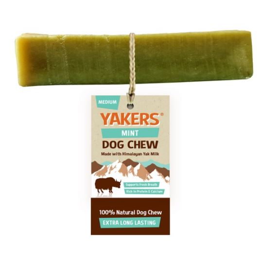 Yakers Natural Himalayan Yak Milk Dog Chew Mint Flavour Medium