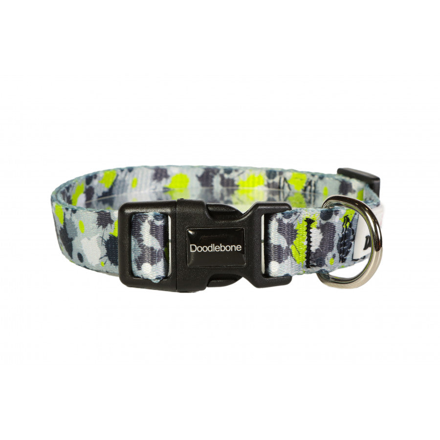 Doodlebone Originals Dog Collar Neon Paint Splat 3 Sizes