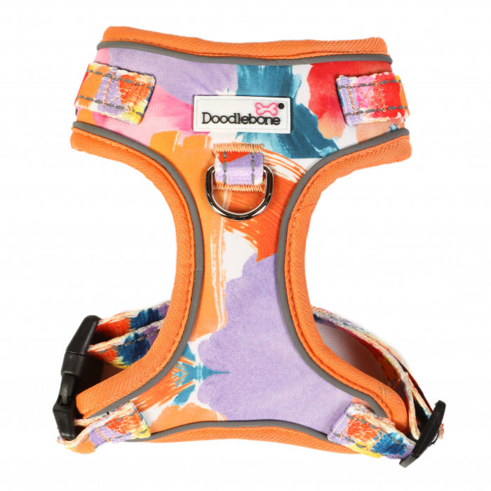 Doodlebone Adjustable Airmesh Dog Harnesses Watercolour 5 Sizes