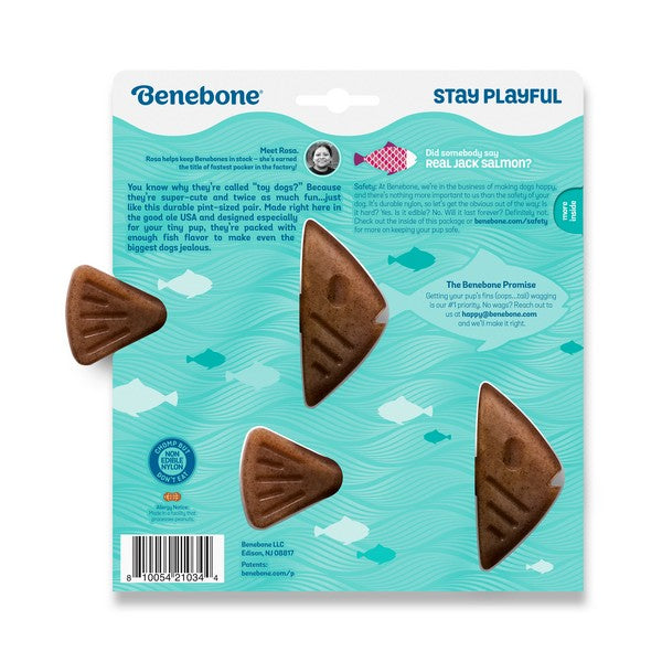 Benebone Tiny 2-Pack Fishbone Jack Salmon Flavour