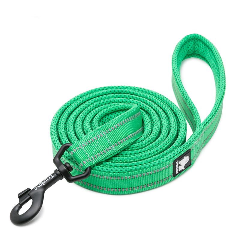 Truelove Dog Puppy Leads Airmesh Reflective 1.1m Green 4 Sizes