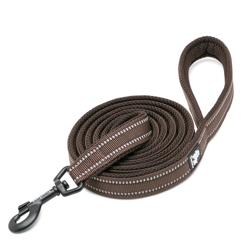 Truelove Dog Puppy Leads Airmesh Reflective 1.1m Brown 4 Sizes