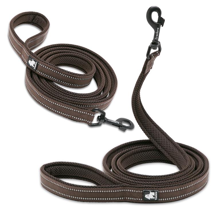 Truelove Dog Puppy Leads Airmesh Reflective 1.1m Brown 4 Sizes