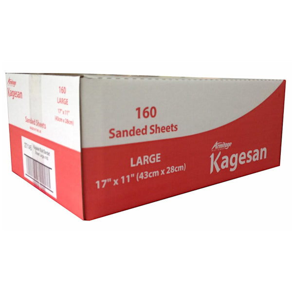 Kagesan Sand Sheets Sandpaper Red Bulk 160 Sheets 43x28cm