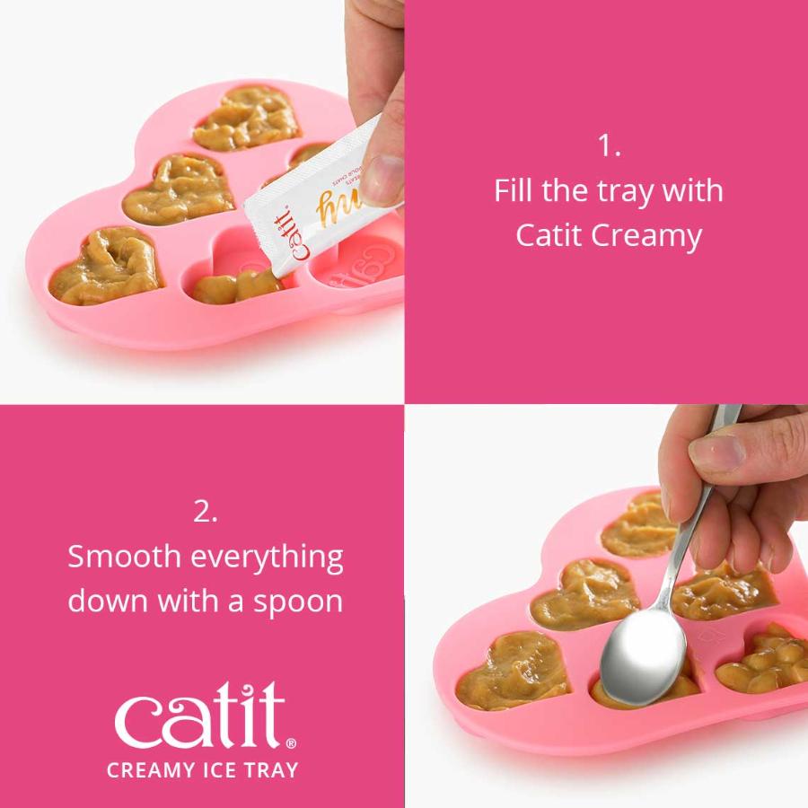 Catit Creamy Heart-Shaped Silicone Ice Tray