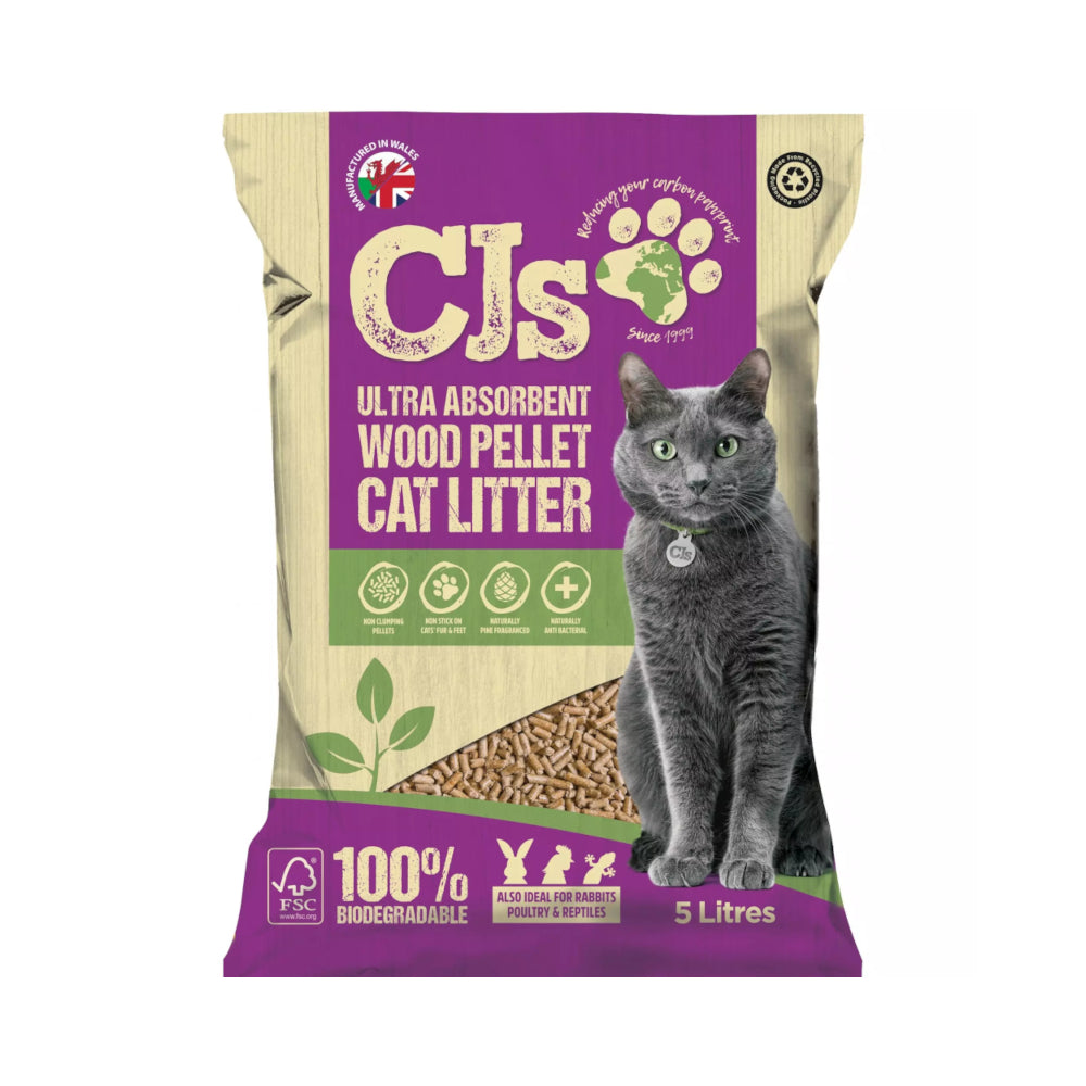 CJs Cat Litter Wood Pellets 5L / 15L / 30L