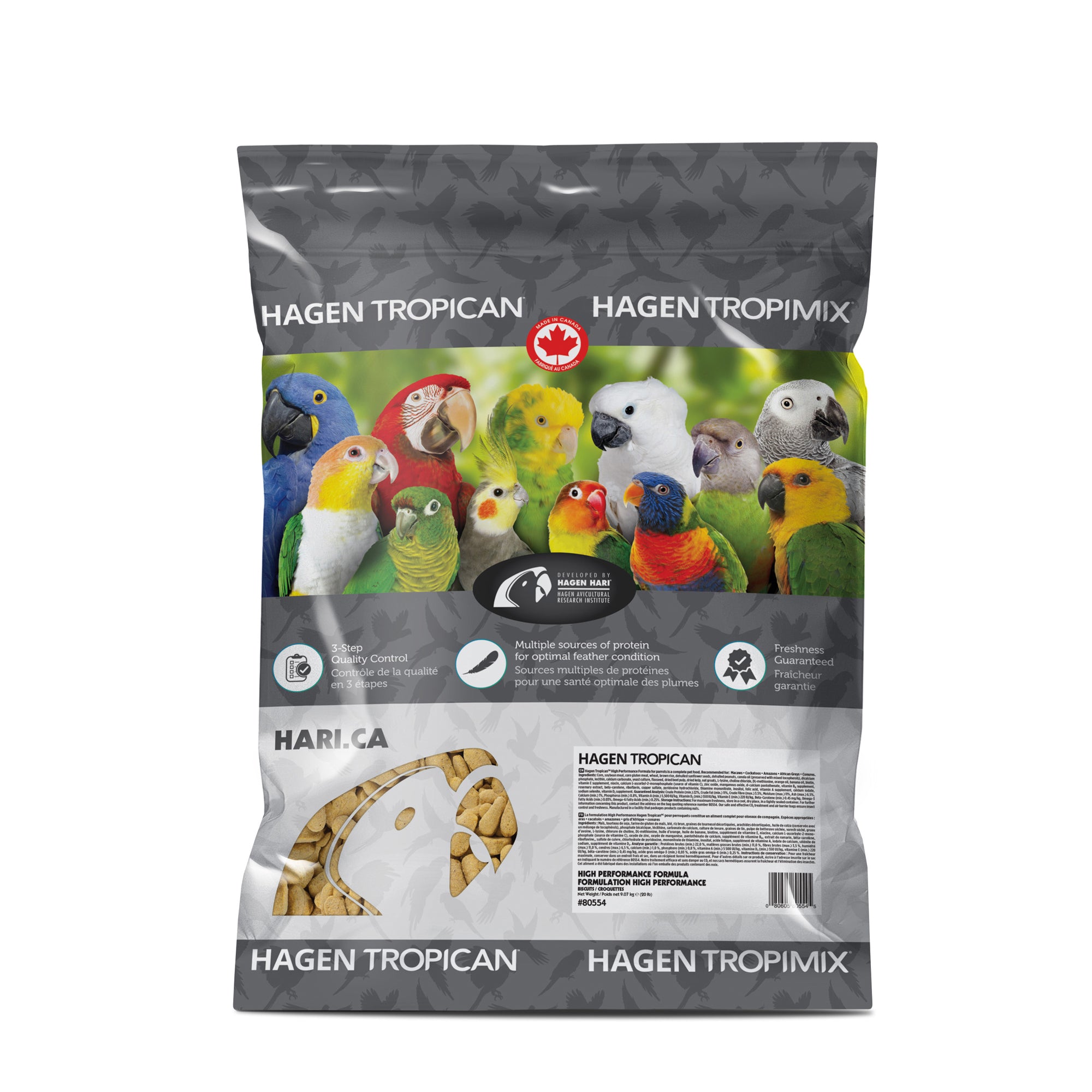 Hagen Hari Tropican Parrot High Performance Biscuits 2 Sizes