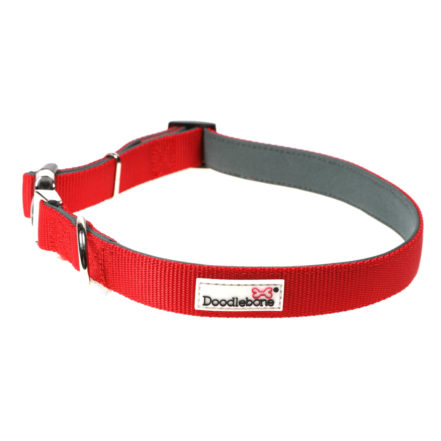 Doodlebone Originals Padded Dog Collar Ruby 3 Sizes