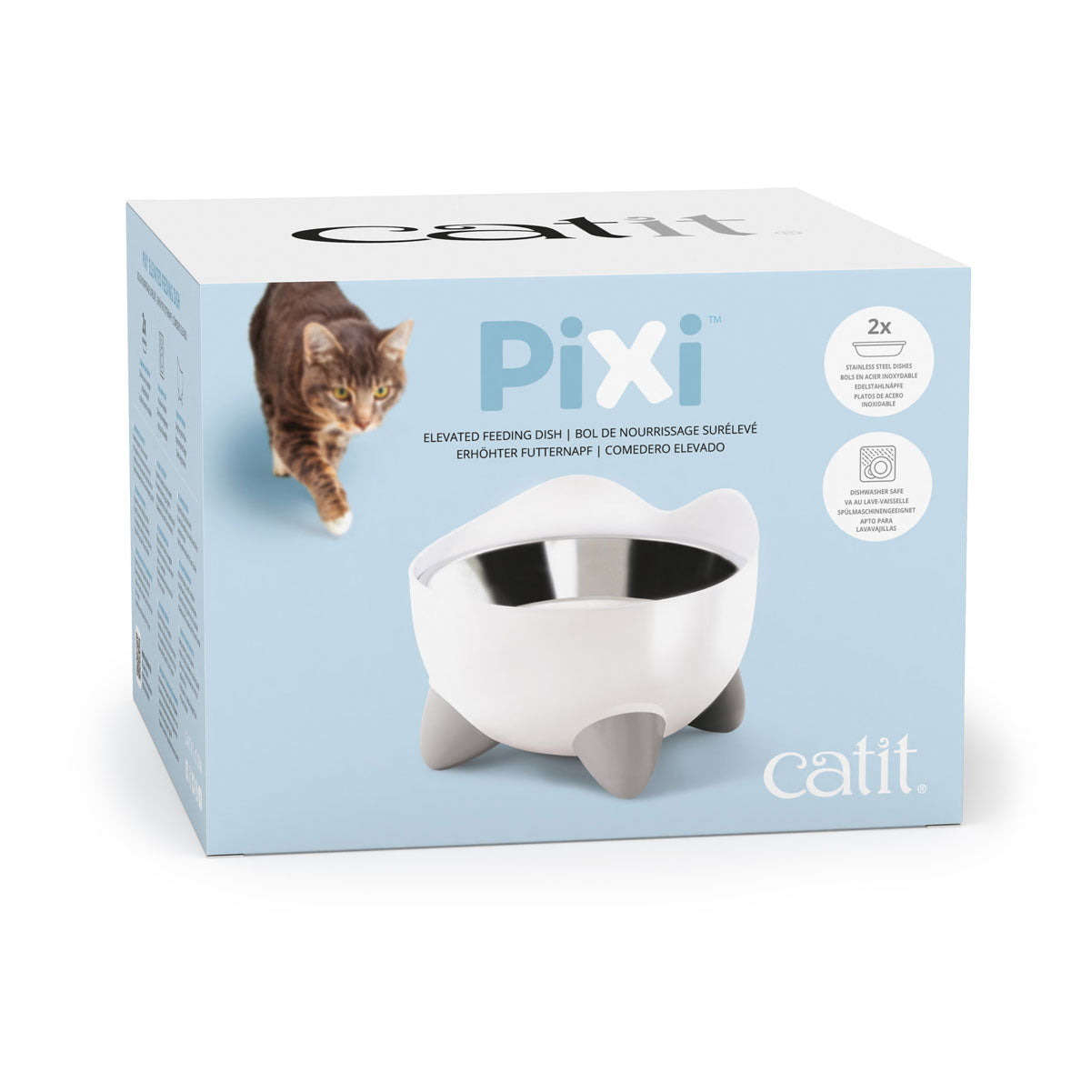 Catit Pixi Elevated Feeding Dish White