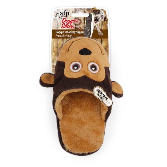 All For Paws Doggies Monkey Slipper Soft Dog Chew Toy