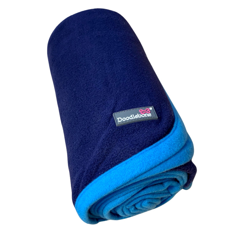 Doodlebone Fleece Dog Blanket Navy/Blue