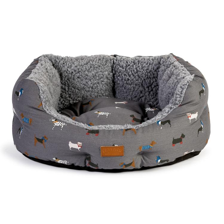 Danish Design FatFace Deluxe Slumber Bed Marching Dogs 5 Sizes