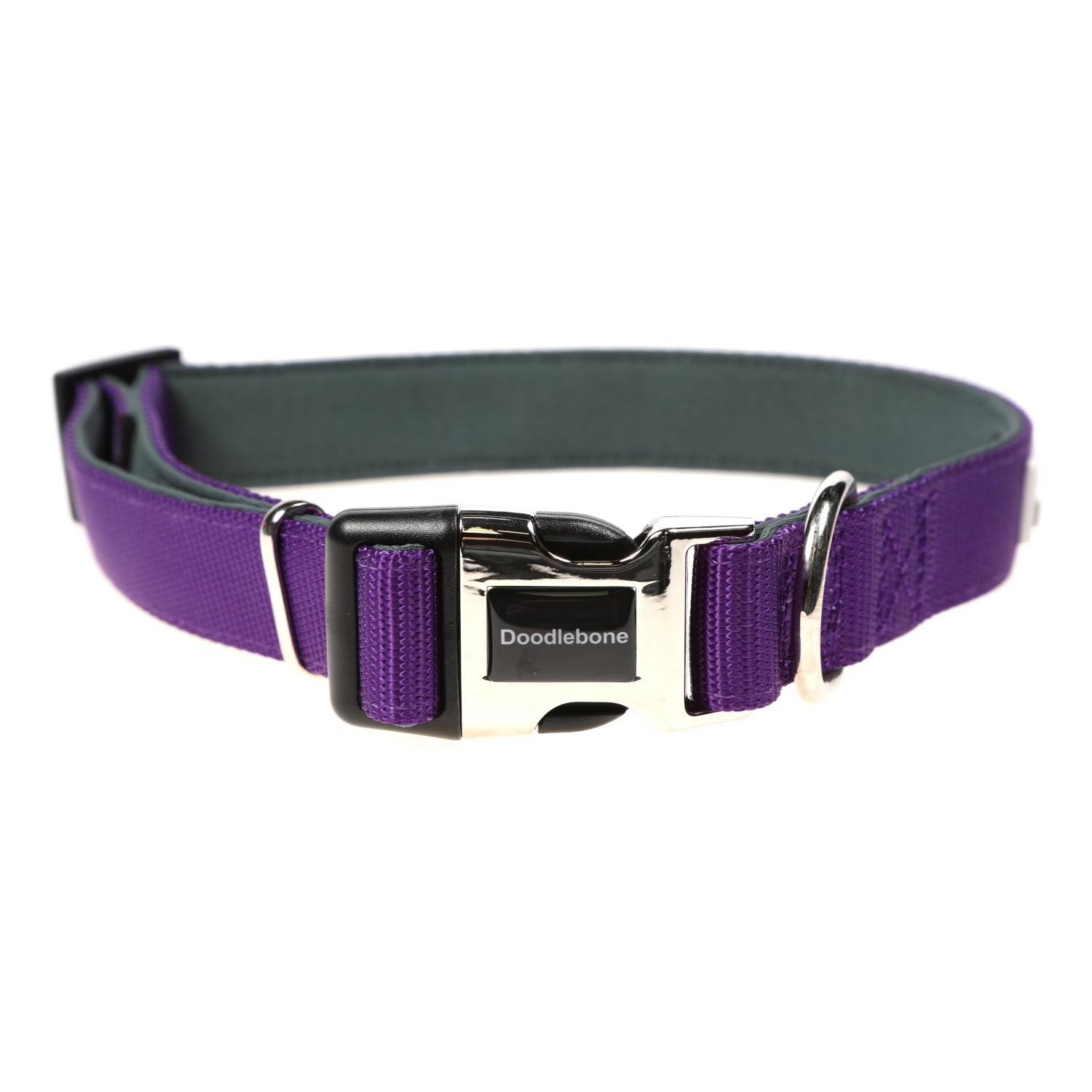 Doodlebone Originals Padded Dog Collar Violet 3 Sizes