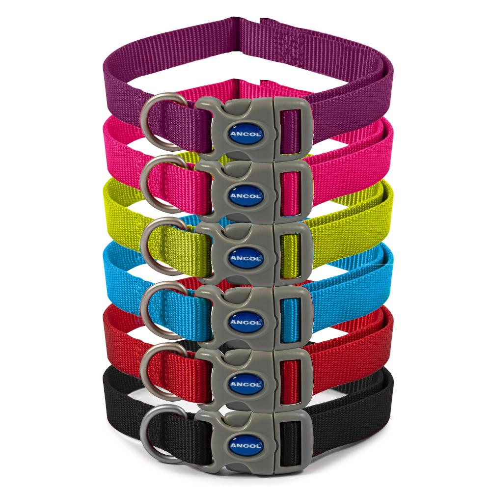 Ancol Viva Dog & Puppy Collars Nylon Quick Fit Lime 3 Sizes