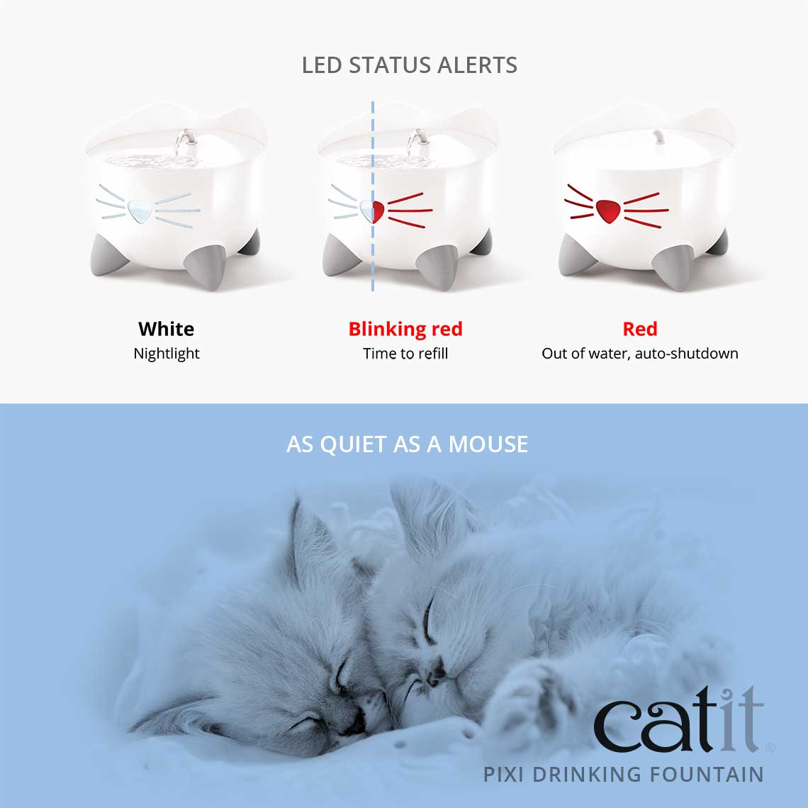 Catit PIXI Cat Water Drinking Fountains 4 Colours