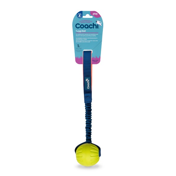 Coachi Tuggi Ball Navy Coral & Lime Training Toy