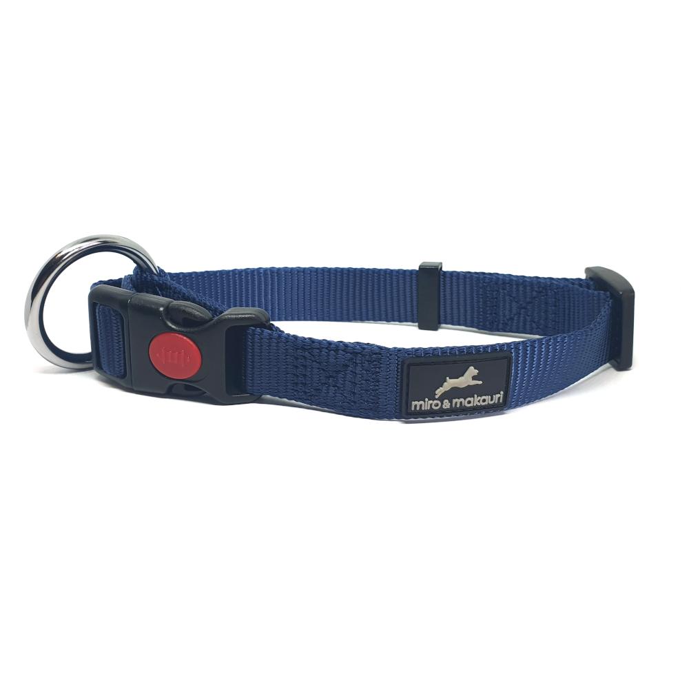 Miro & Makauri Belay Nylon Safety Dog Collars Navy 4 Sizes