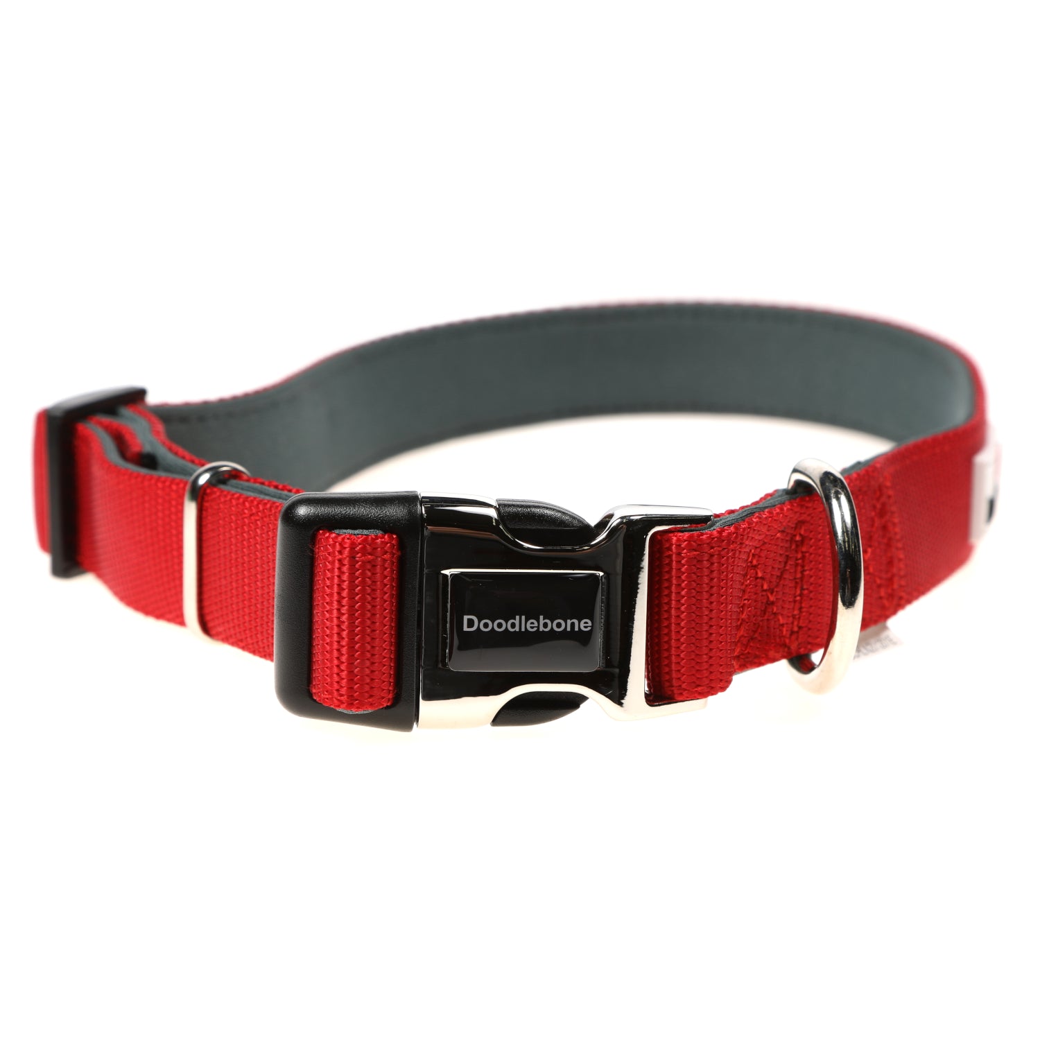 Doodlebone Originals Padded Dog Collar Ruby 3 Sizes