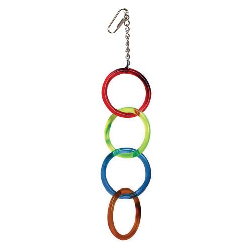 Avi One Parrot Toy Acrylic 4 Rings 43cm