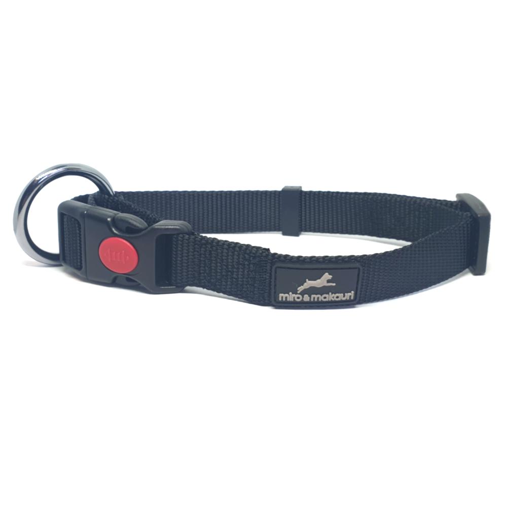 Miro & Makauri Belay Nylon Safety Dog Collars Black 4 Sizes