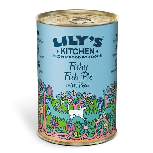 Lily's Kitchen Fishy Fish Pie with Peas Canned Dog Food Grain Free 400g