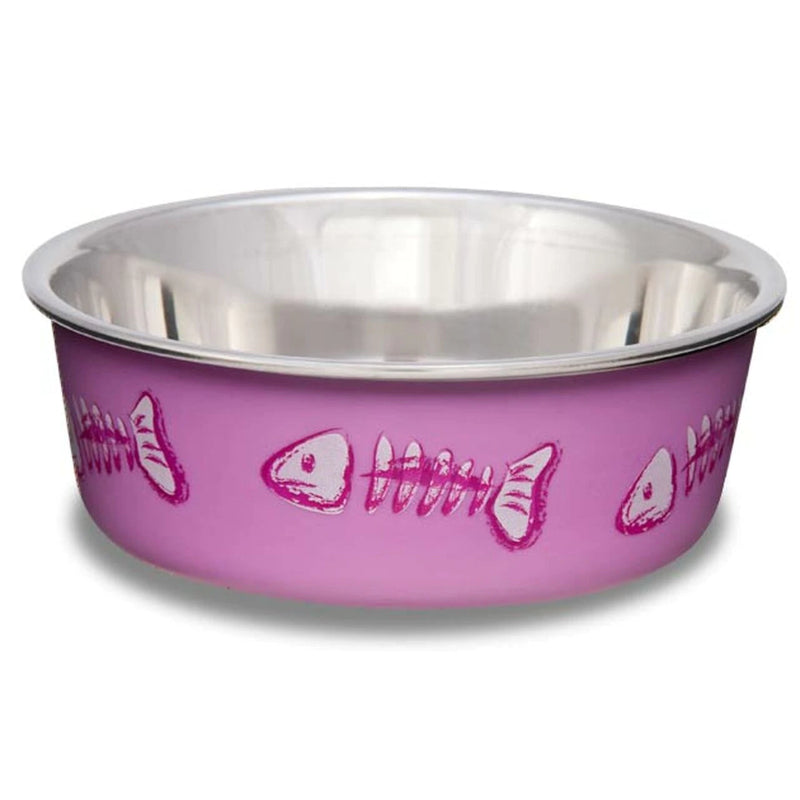 Loving Pets Cat Bella Bowls Fish Skeleton Pink X-Small