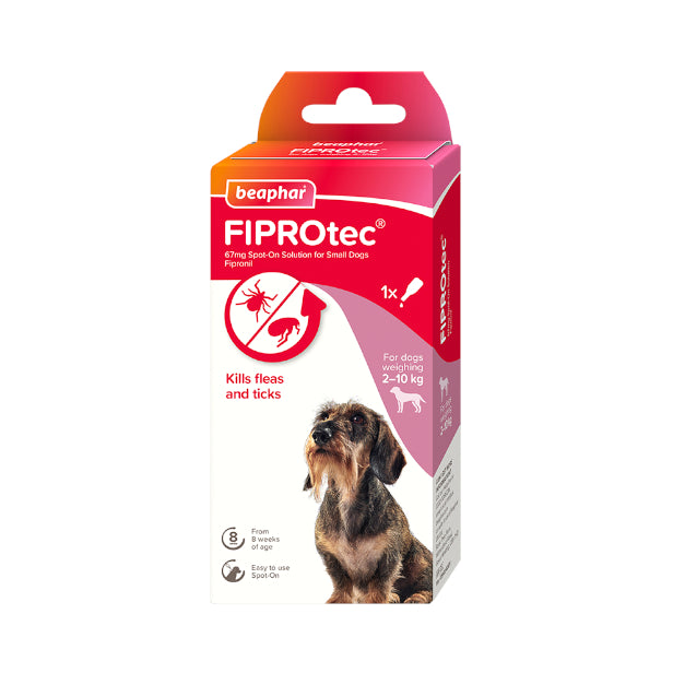 Beaphar Fiprotec Spot On Flea / Tick Treatment Solution for Small Dogs Packs 1/4/6