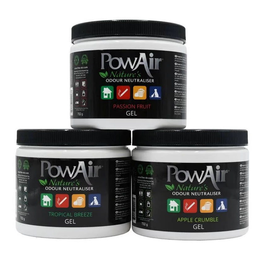 PowAir Gels Odour Neutraliser 3 Scents 2 Sizes