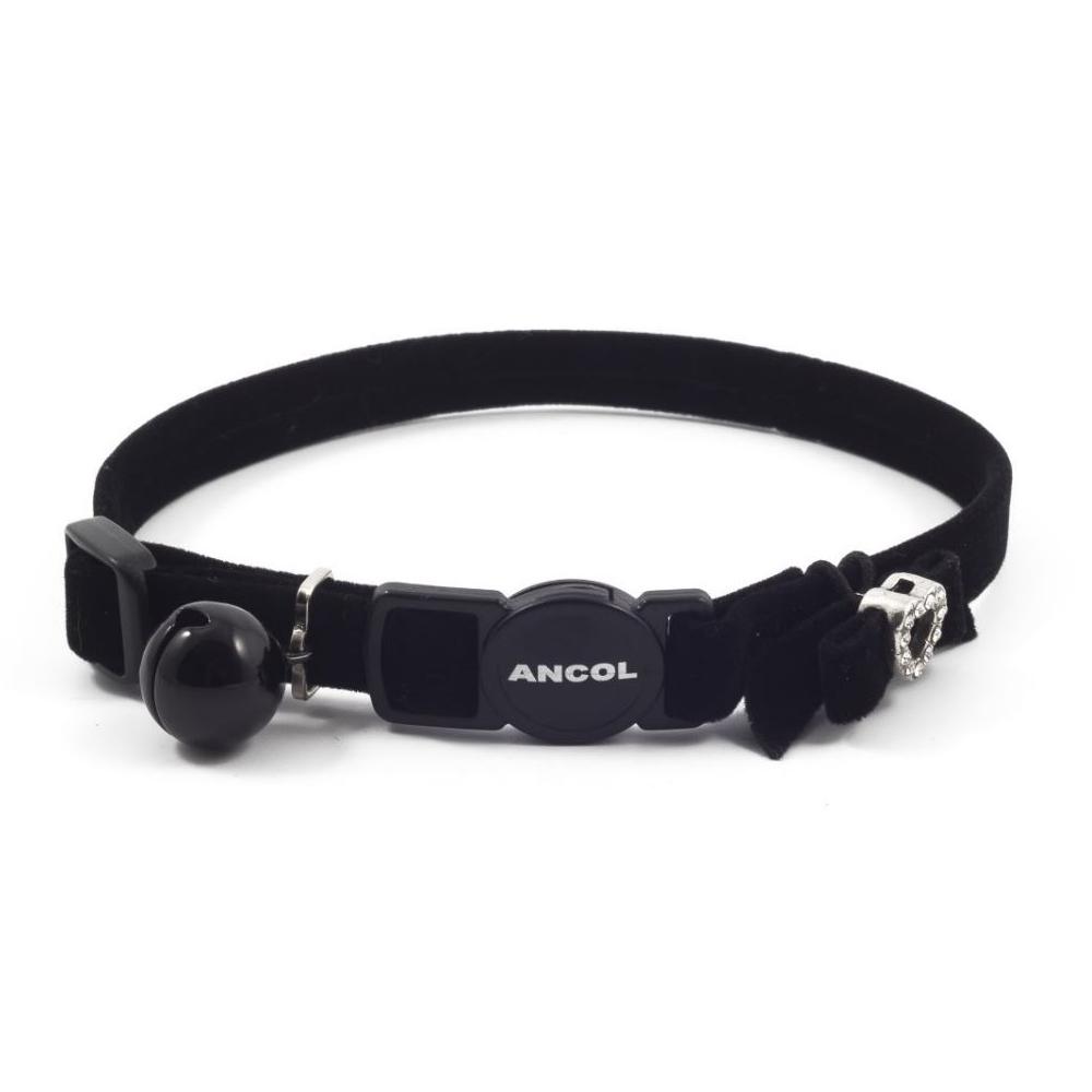 Ancol Cat Collar Velvet Jewel Diamante Black