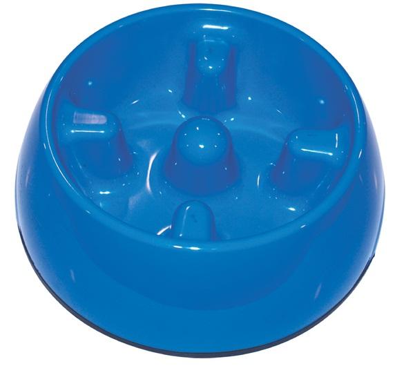 Dogit Go Slow Anti-Gulping Dog Dish Blue 3 Sizes